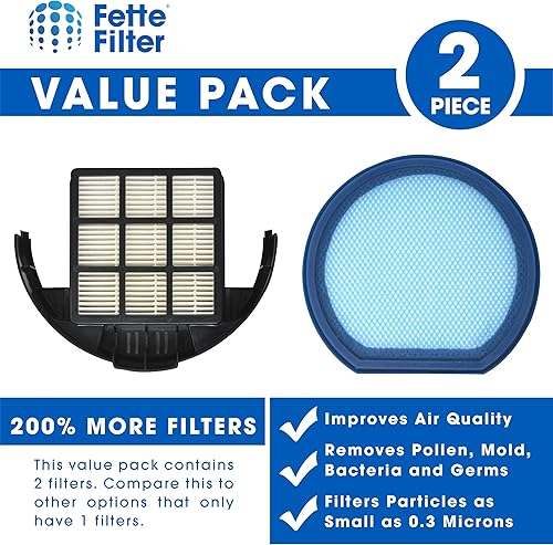 Miniatura 2 de Kit de filtro de vacío compatible con aspiradoras verticales Hoover T-Series y WindTunnel sin bolsa T-Series Incluye prefiltro lavable Parte #