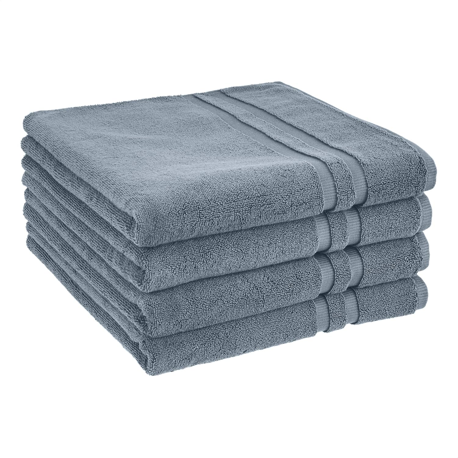  Basics GOTS Certified Organic Cotton Bath Towel - 4-Pack, Delicate Fawn : Home & Kitchen