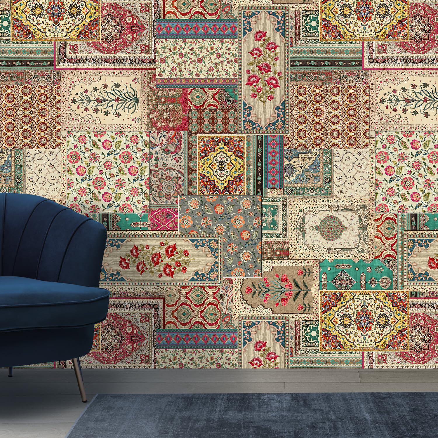 PAPER PLANE DESIGN Traditional Mughal Art Exquisite Ethnic Wall Mural Wallpaper. Full Wall Coverage. (Ds17) (10 X 12 FEET, Canvas Texture - Non Adhesive) (B0DGF6BRS5) Amazon Price History, Amazon Price Tracker