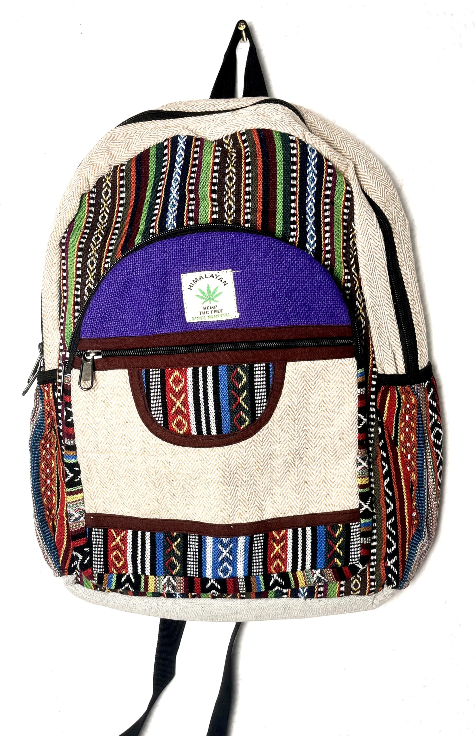 HCZ Zaino Hippie Nepal, Multicolore U, grande
