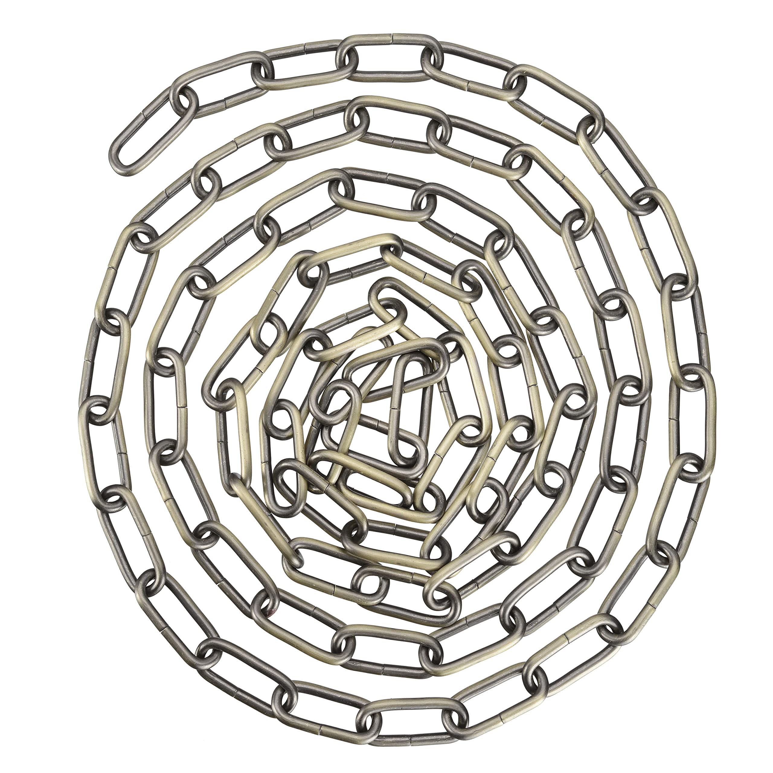 Aspen Creative 21105-51,Steel 10 Feet Heavy Duty Chain for Hanging Up Maximum Weight 120 Pounds-Lighting Fixture/Swag Light/Plant in Antique Brass.6 Gauge.