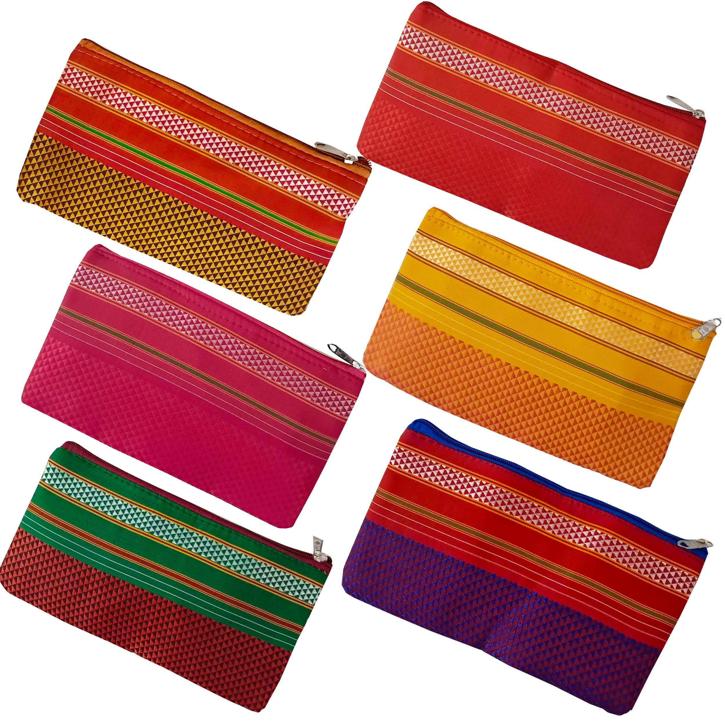 Return Gifts for Ladies Purse Combo Traditional Small Zipper Pouch for Women Ethnic Cash Makeup Mobile Utility Purse for Wedding Festival Return Gifts (Pack of 6 pc)-image-47