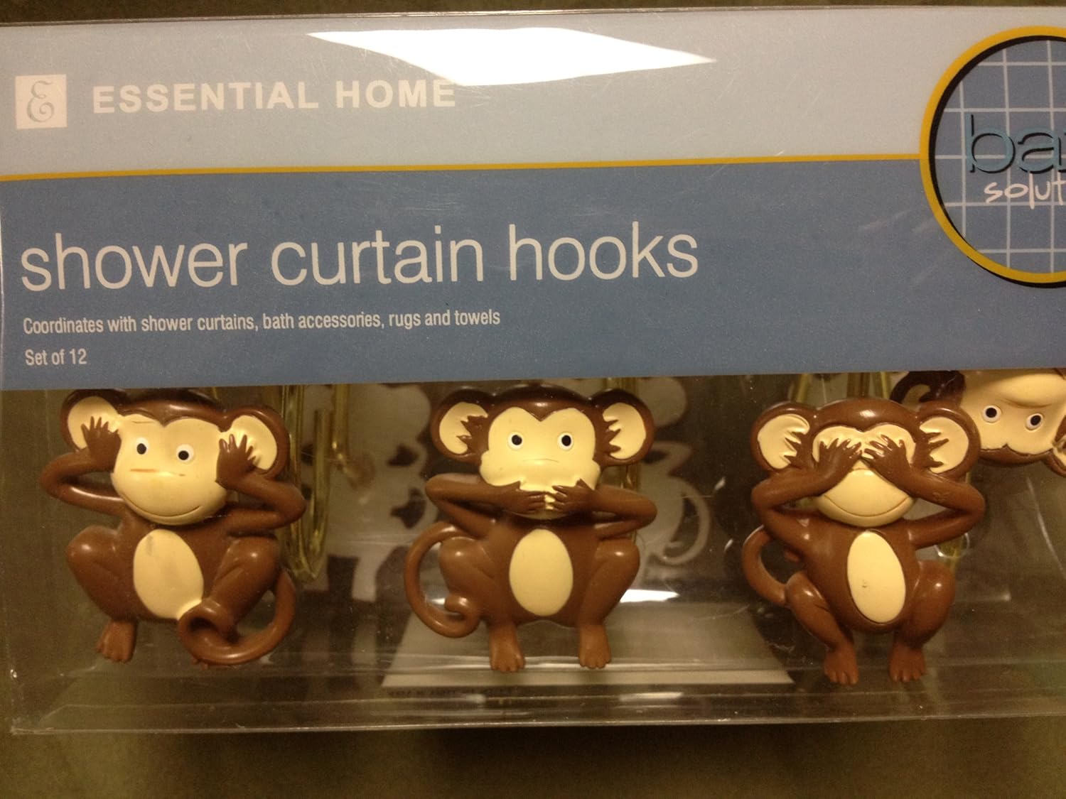 Spunky Monkey Shower Curtain Hooks Home & Kitchen