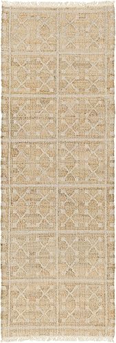 Miniatura 5 de MarkDay - Alfombras de área Treviso de fibra natural de 9 x 12 pulgadas color beige  verde  morado para sala de estar dormitorio o cocina 9 x 13 pies