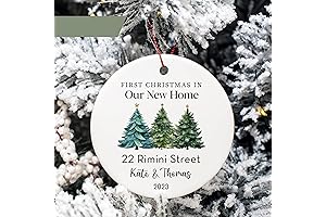 Personalized Christmas Ornament with Names and Address | New Home Ornament 2023