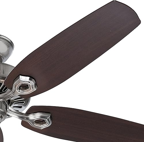 Miniatura 6 de Hunter Fan Ventilador de techo de 52 pulgadas en níquel cepillado con aspas reversibles de cereza brasileña (renovado)