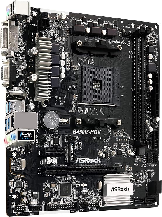 ASRock MicroATX Motherboard (B450M-HDV)