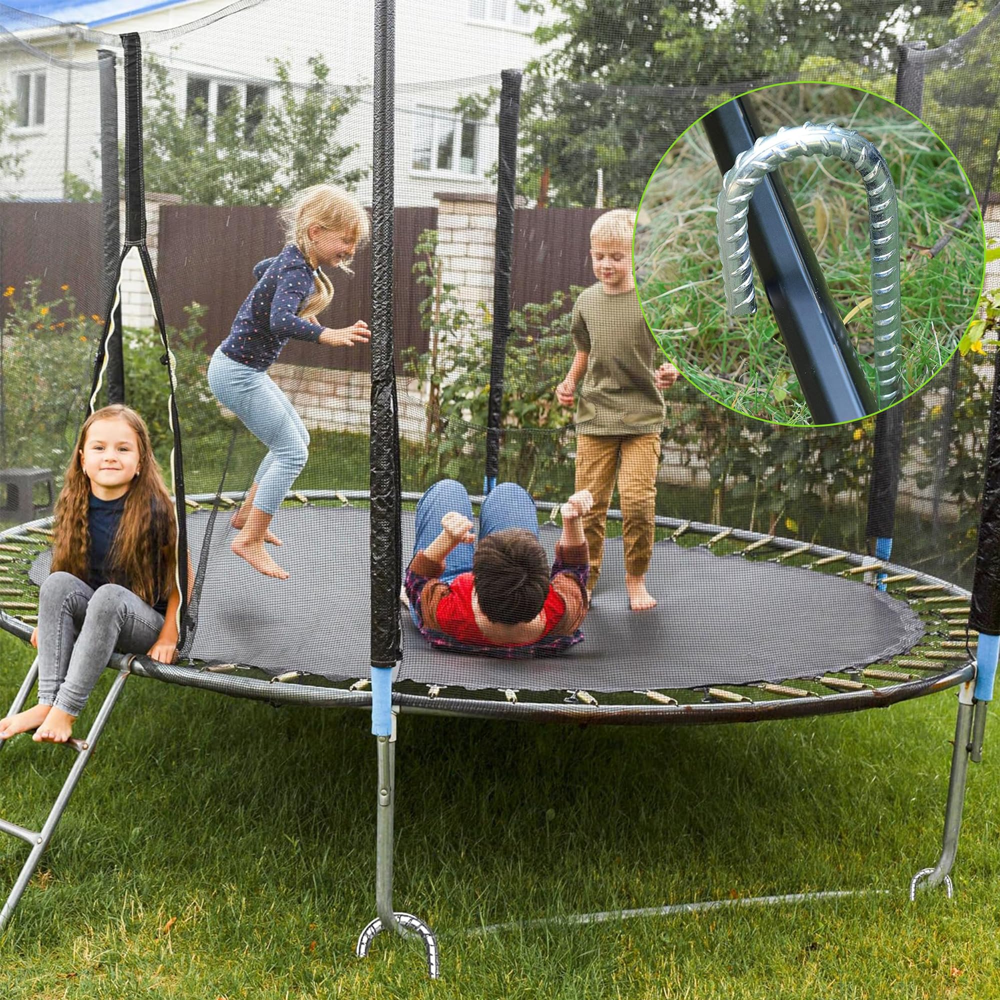 Lot 12 Piquets Ancrage Sol 30cm Galvanisés Avec Pointe Burin - Fixation Trampoline Tente Lot 12 Piquets Ancrage Sol 30cm Galvanisés Avec Pointe Burin - Fixation Trampoline Tente