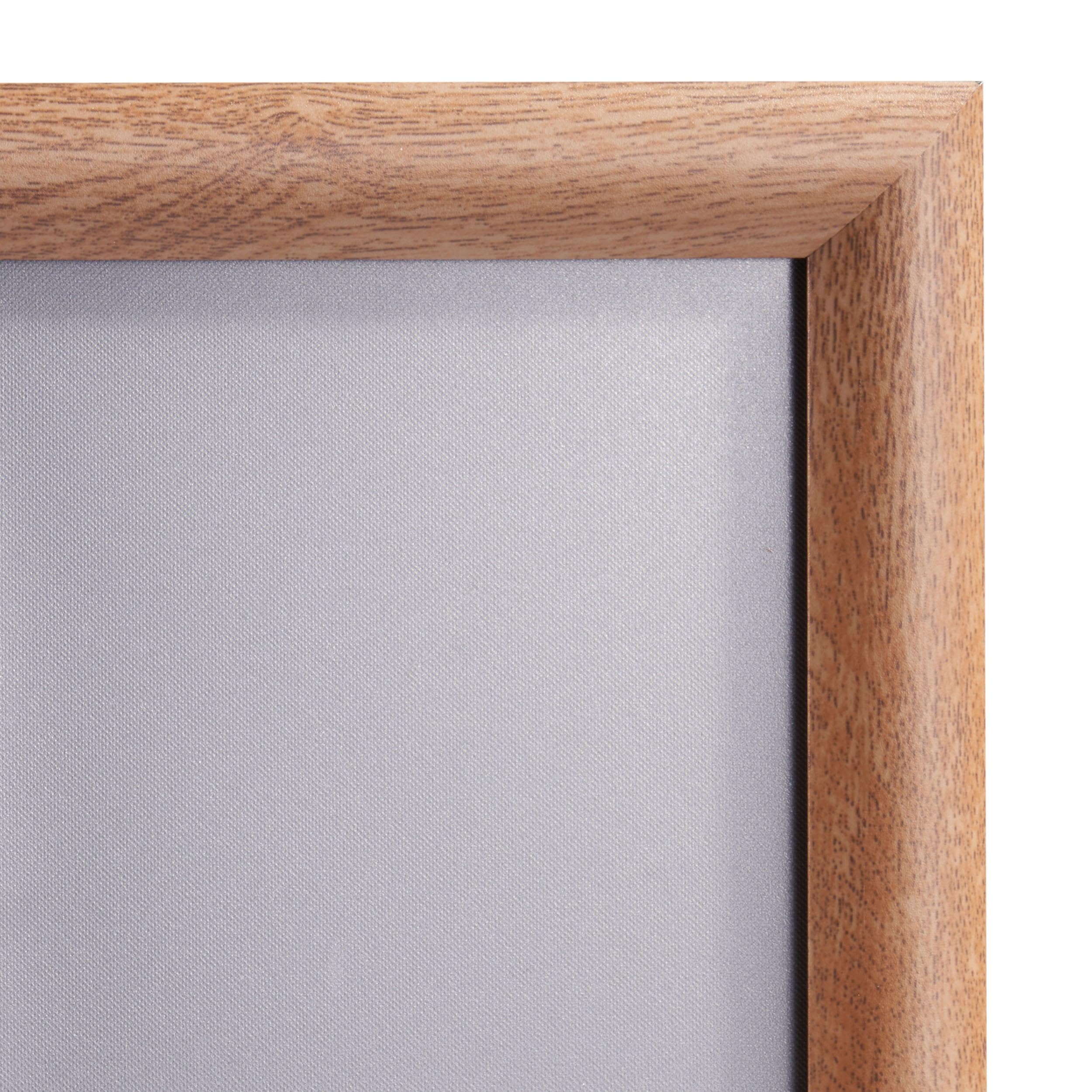 SPRINTIS Klapprahmen A4 aus Aluminium, Rahmen in heller Holzoptik, 5 Stück Plakatrahmen mit 2,5 cm Rahmenbreite, inkl. UV-Schutzfolie & Befestigungsmaterial
