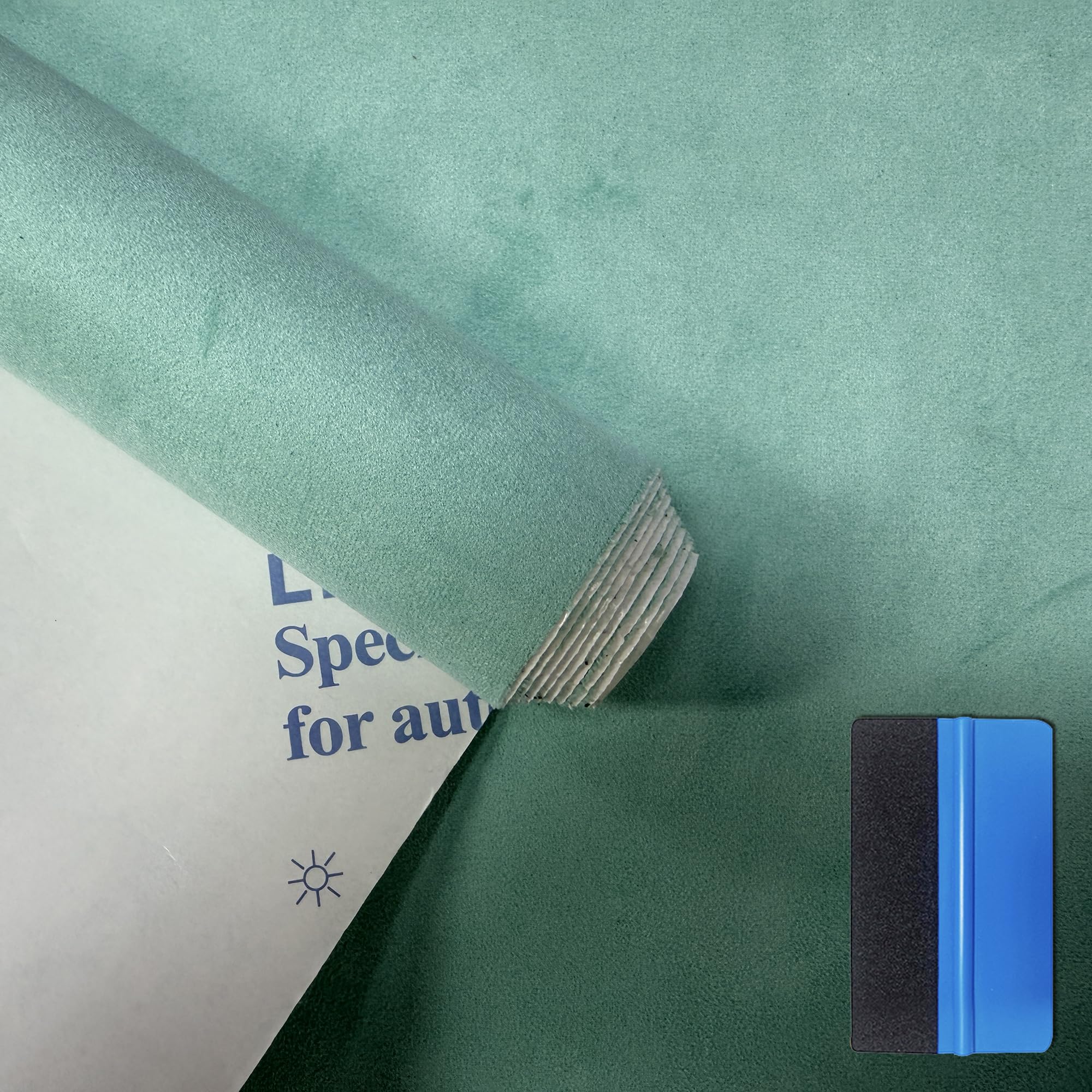 NewL Elastic Suede Velvet Fabric DIY Repair Tape Lake Blue 30cmx150cm
