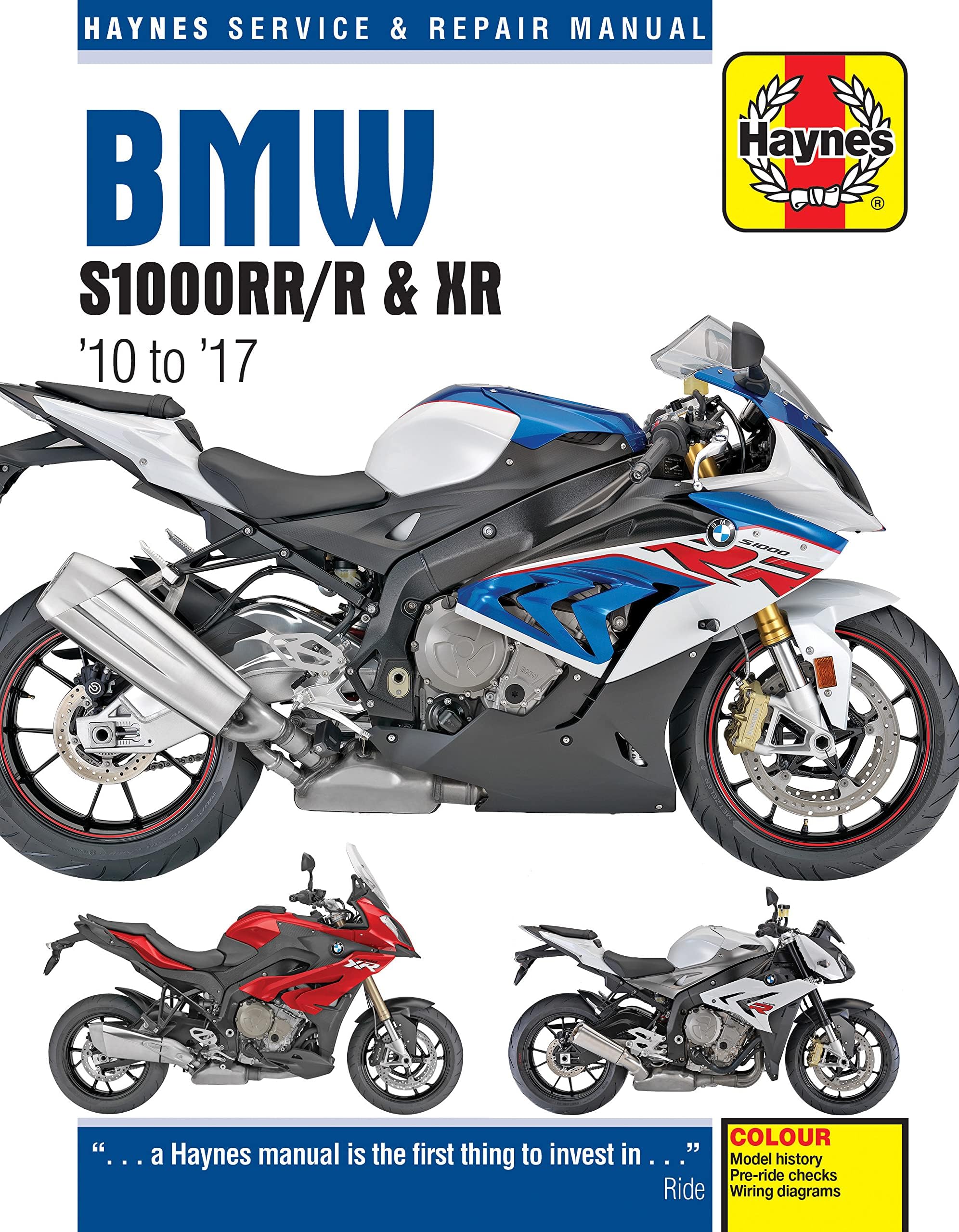 Haynes Bmw S1000RR/R & XR '10 to '17 Service and Repair Manual