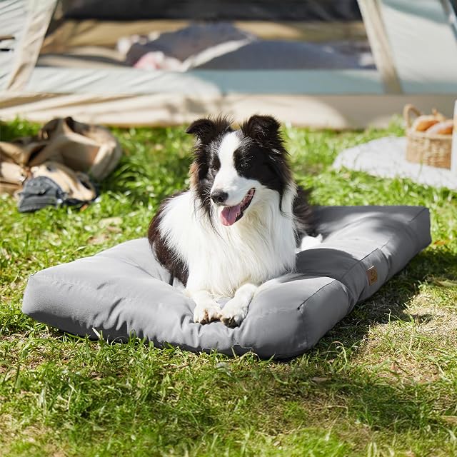 Foto 7 de 8 de Bedsure Cama Perro Lavable Grande, 91x68x9 cm Gris