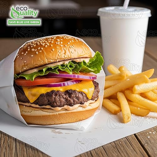 Miniatura 7 de [1 unidad] Hojas de papel encerado húmedo de 14 x 18 pulgadas, forro para sándwich resistente a la grasa, apto para microondas, envoltura de