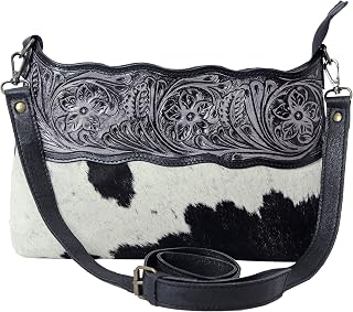 Women Natural Cowhide Leather Hand Bag With Adjustable Detachable Strap Leather Massenger Handbag Purse Sling Bag