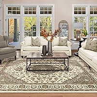 Vista 24 de SUPERIOR Alfombra de pasillo de interior, cubierta de alfombra de felpa, medallón oriental tradicional, perfecta para pasillo, entrada, sala