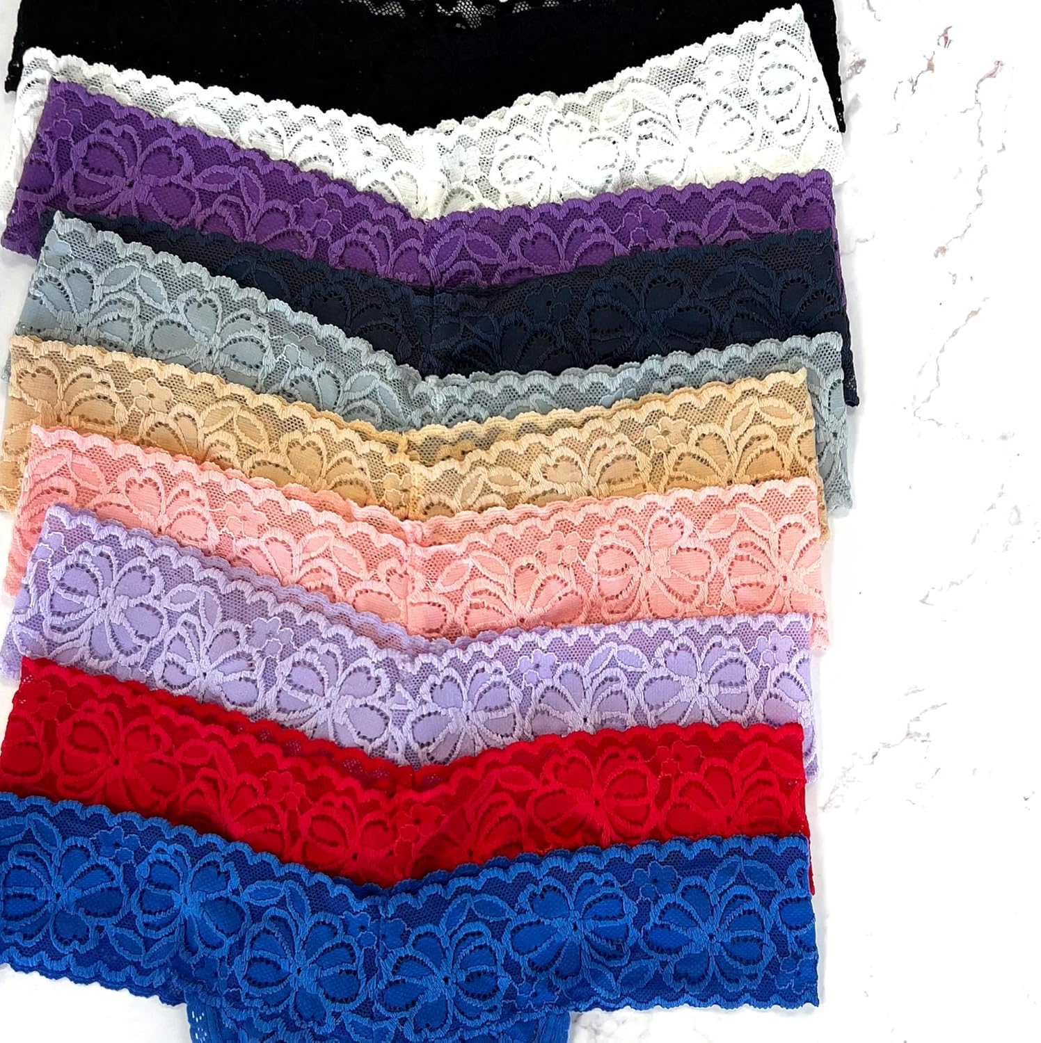 Cotton Lace Thongs for Women Seamless Sexy Low Rise Underwear No Show T-Back Panties Comfort Tanga pack 10 XS-4XL - Image 2