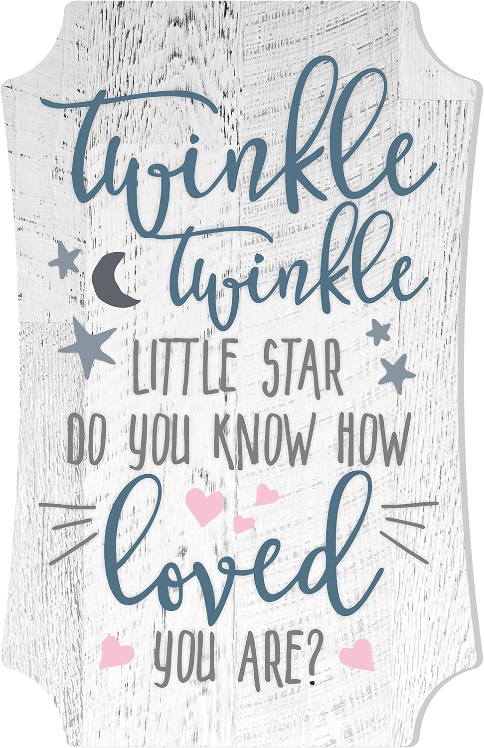 MRC Wood Products Twinkle Twinkle Little Star Nursery Sign 8x12