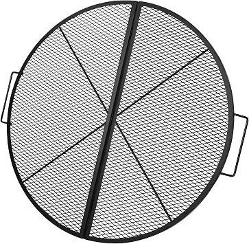 REDCAMP X-Marks Fire Pit Grill Grate, 24 Inch Folding Firepit Grate