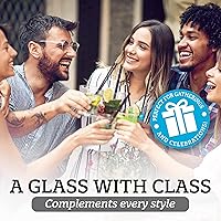 Vista 8 de Bormioli Rocco YPSILON - Juego de 6 vasos de cóctel – 8.5 onzas, vaso de bar, vasos de Martini sin tallo para todas las bebidas alcohólicas como