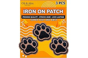 Exclusive Iron On Patches Premium Paw Print Set by Cooper