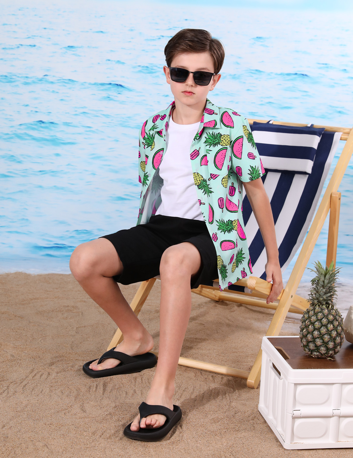 Camicia hawaiana per bambini, vesti hawaiani per bambini
