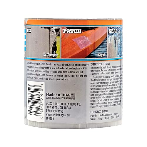 Miniatura 23 de Gorilla - Cinta adhesiva impermeable (10 x 10 pies), color blanco