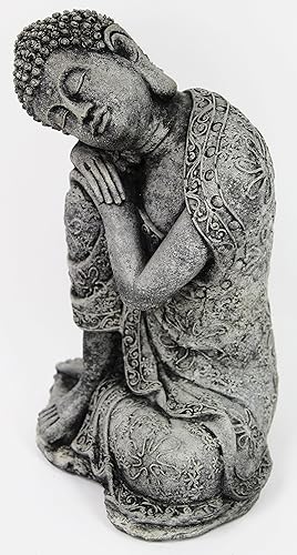 Miniatura 4 de Estatua de Buda tailandés Decoración de yoga para el hogar y el jardín, estatua de hormigón, colección asiática