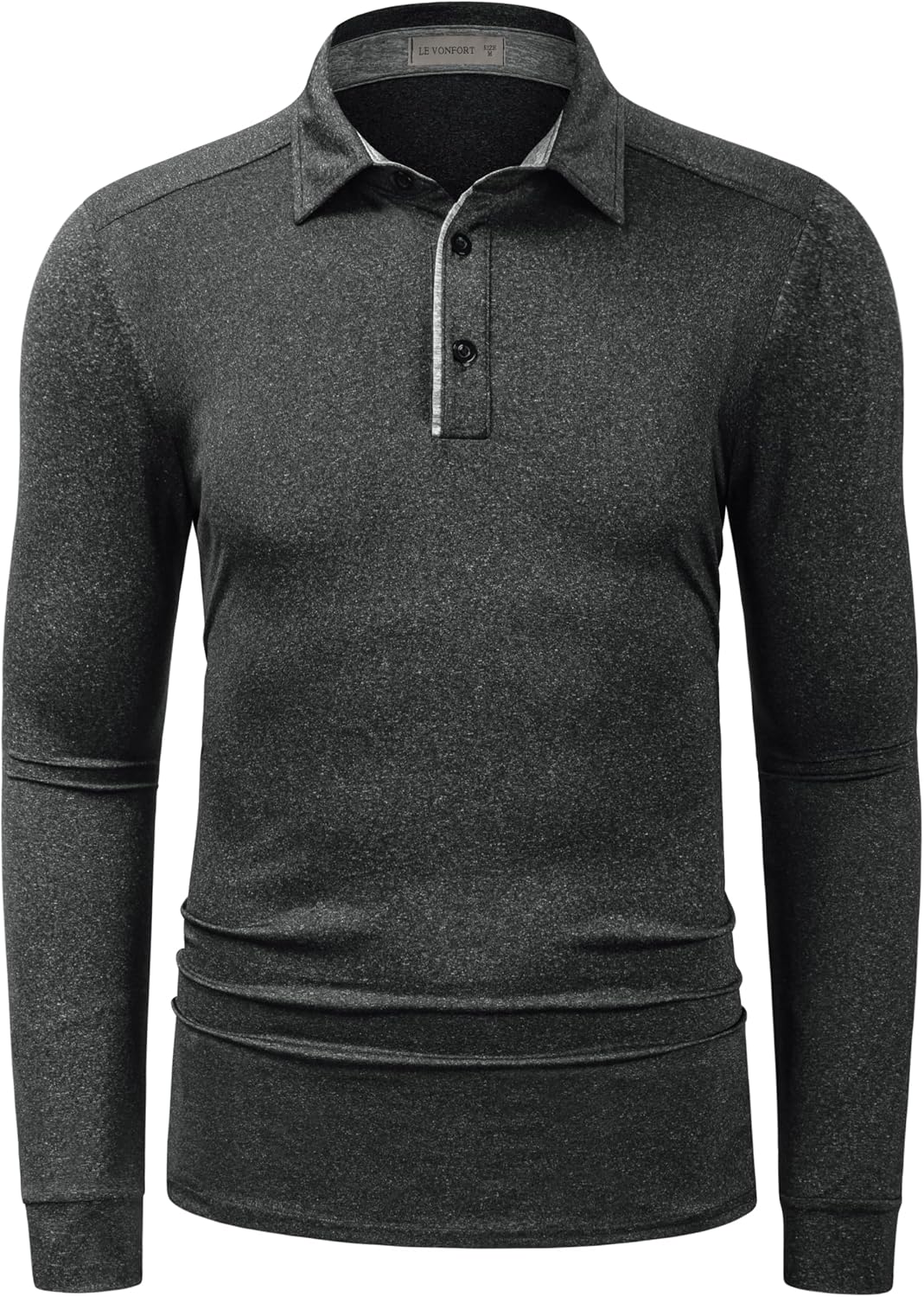 Long Sleeve Polo Shirts for Men Casual Dress Polo Tee Shirts Lightweight Quick Dry Collared Golf Shirt