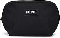 PackIt Freezable Snack Bag Black - Collapsible Cooler Keeps Snacks Fresh All Day, BPA-Free, Fits Backpack & Lunchbox