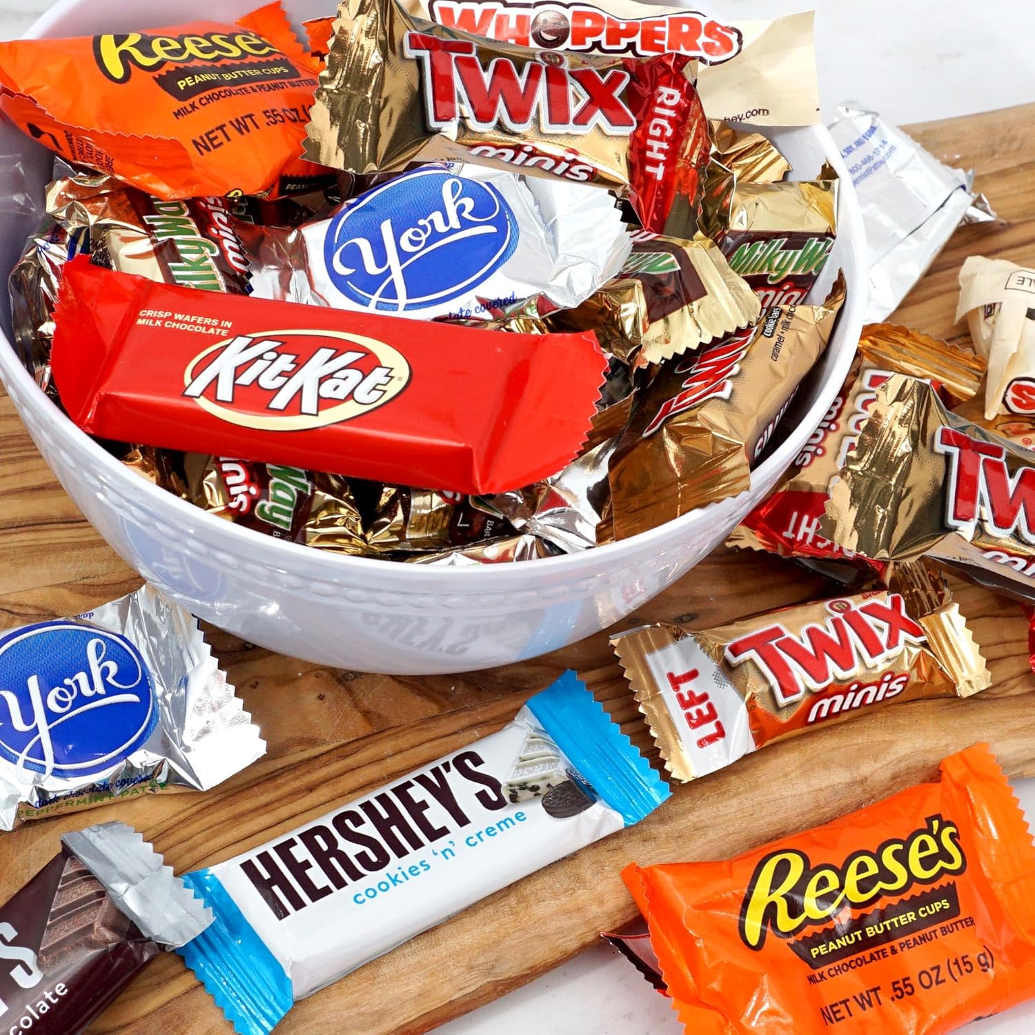 Chocolate Candy Variety Pack, 8lb Bulk Chocolate Candy, Pinata Candy, Individually Wrapped Chocolate Fun Size Candy Bars