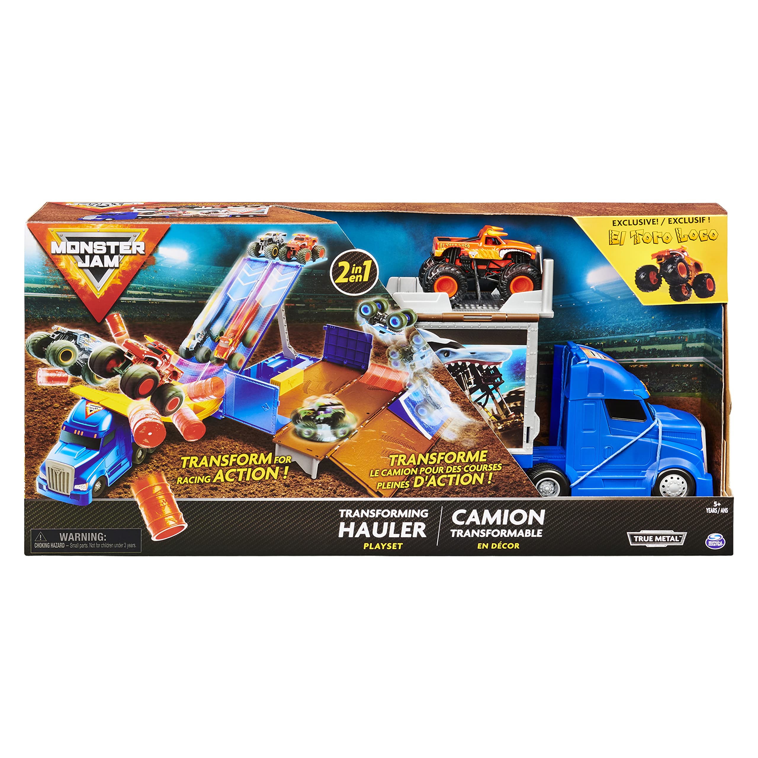 Monster Jam, Official 2in1 Transforming Hauler Playset with Exclusive