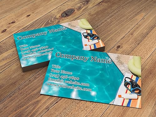 Vista 97 de Tarjetas de visita personalizadas, 3.5 x 2 pulgadas, paquete de 100 tarjetas gruesas y resistentes de 14 puntos, cuidado del césped, remoción