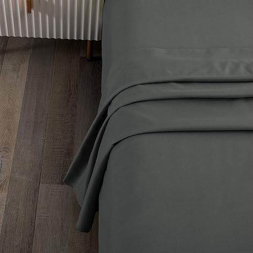 Miniatura 6 de Sfoothome Sábana encimera verde negruzco, sábana superior de microfibra ultra suave y cómoda tamaño King