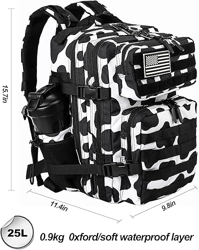 Miniatura 2 de LHI Mochila militar táctica para hombres y mujeres, 25L35L, paquete de asalto militar, mochila pequeña con soporte para botella