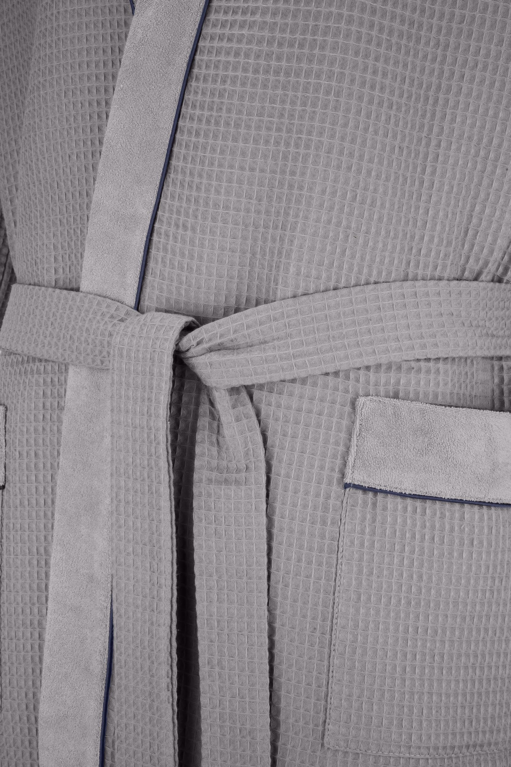 Revise RE-521 - Kimono - Peignoir pour homme - 100 % coton nid d'abeille