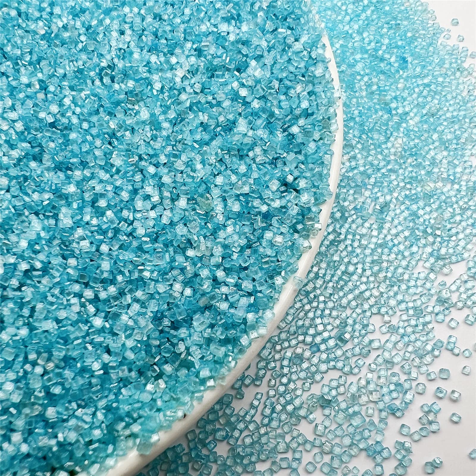 Sponsored Ad - SE Si&Moos Light Blue Sanding Sugar Blue Edible Sparkling Sprinkles Sanding Sugar Crystals for Cookie Decorating Edible Glitter Rimmer for Cocktails, Perfect for Cake Cupcake Baking Decorating, Halloween Christmas Cookie Decorations 3.5 OZ