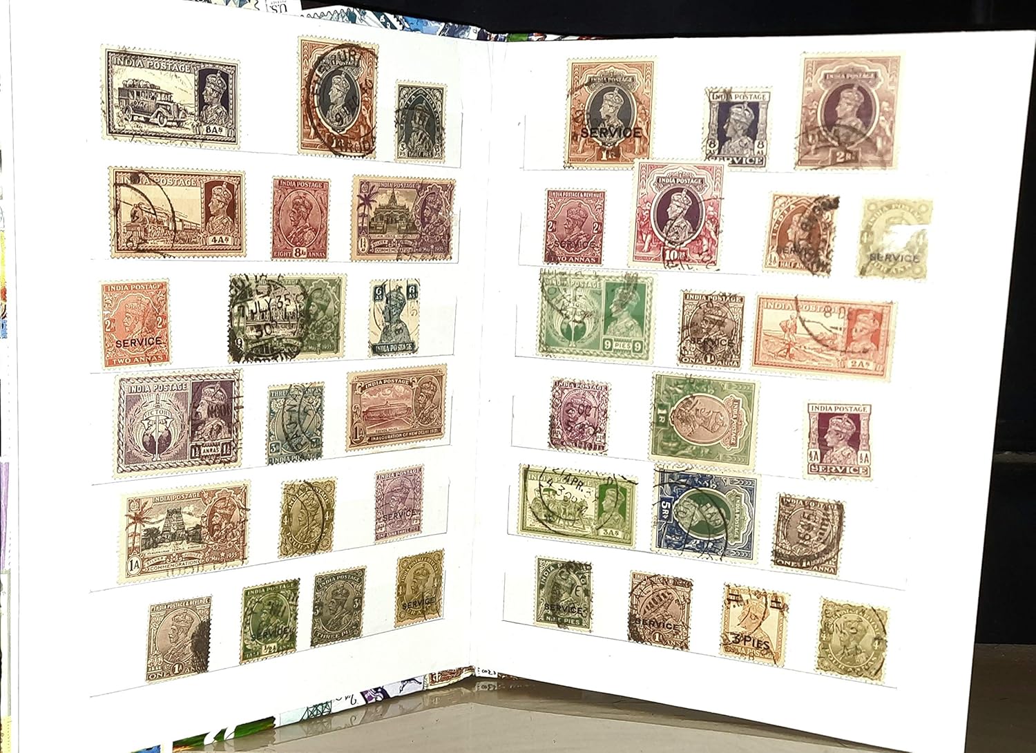 Stamp Album +100 Different Old Antique Pre Independence Original British India Stamps 1837-1947 Rare Set
