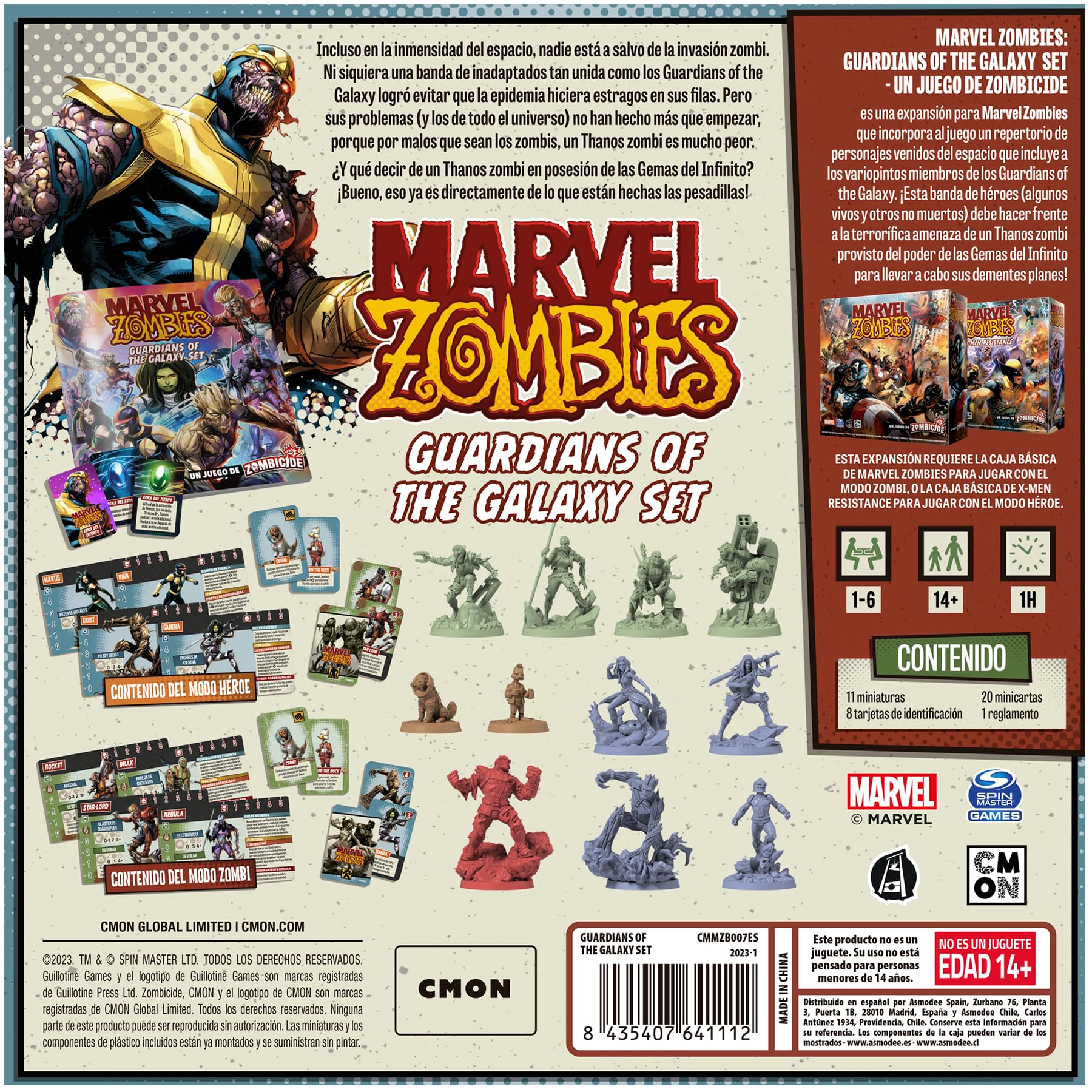 CMON | Marvel Zombies: Guardians of the Galaxy | Espansione | Gioco da Tavolo Cooperativo nell'Apocalisse Zombie | A partire da 14 Anni | Da 1 a 6 Giocatori | 60 Minuti per Partita | Italiano