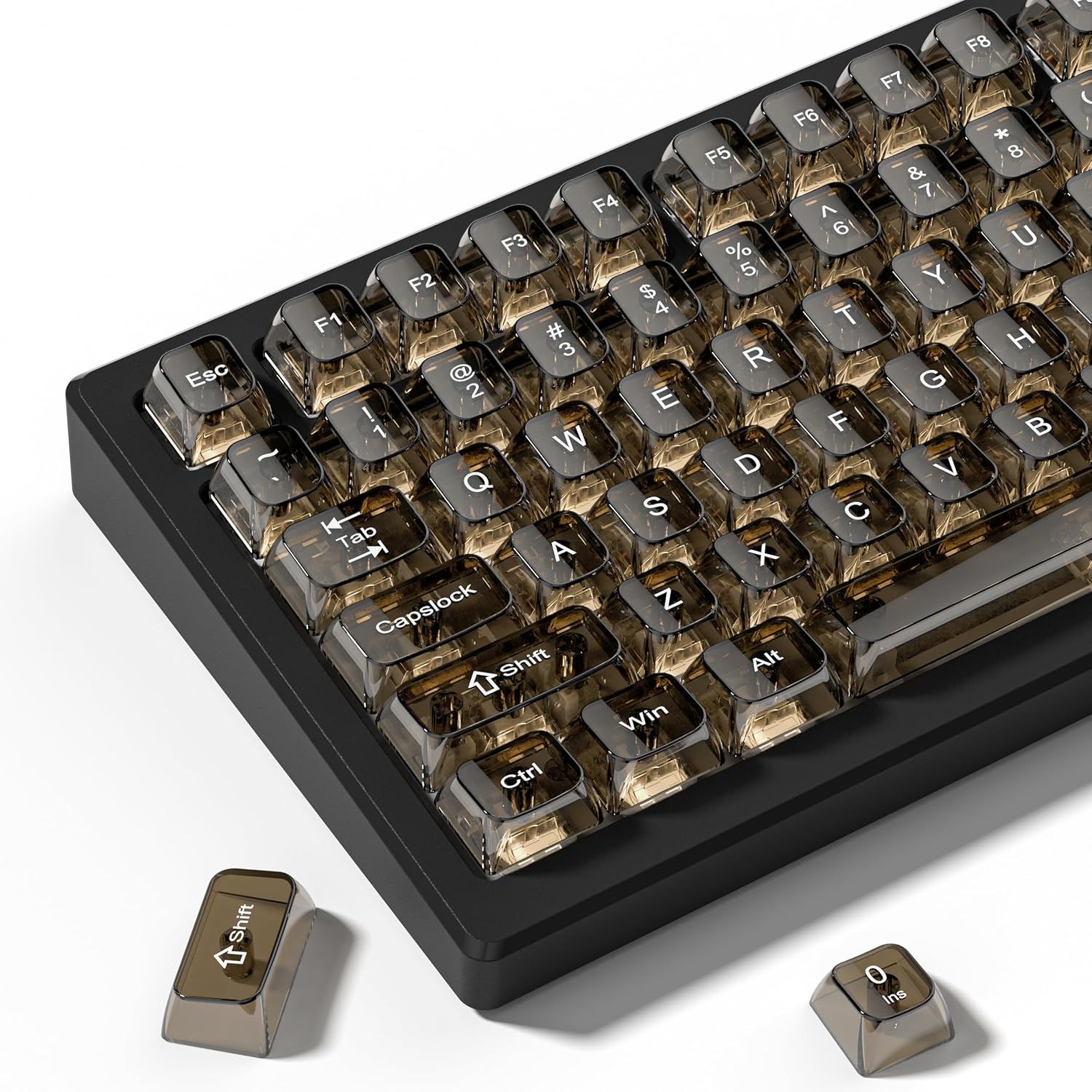 Amazon.com: dagaladoo Black Clear keycaps for Mechanical Keyboard ...