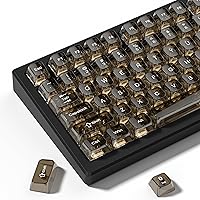 Vista 1 de dagaladoo Teclas transparentes negras para teclado mecánico, teclas MDA transparentes 60 75 100 por ciento, juego de teclas de gelatina cerámica