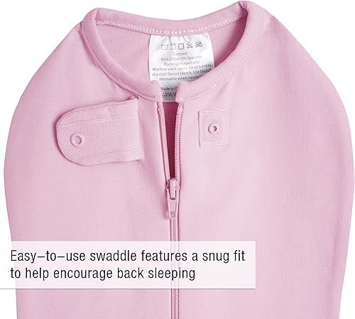 Miniatura 8 de Woombie Simply Baby Swaddling Blanket I Soothing, manta de algodón para bebé, manta de bebé, rosa rubor, 0-3 meses