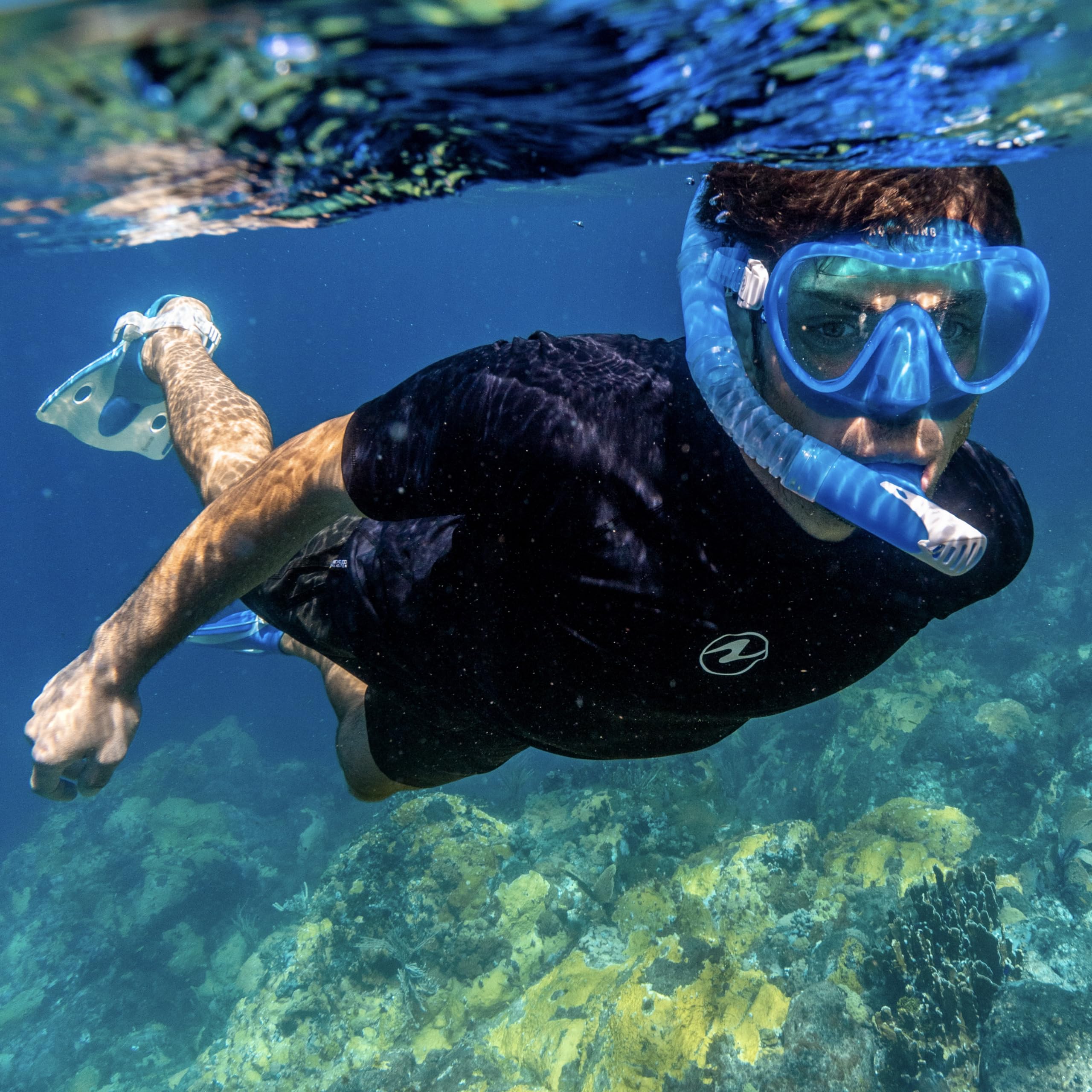 Aqualung Combo Nabul - Mask + Snorkel for adult men and women with 180° vision, UV protection, anti-fog and anti-leak lens - Image 4