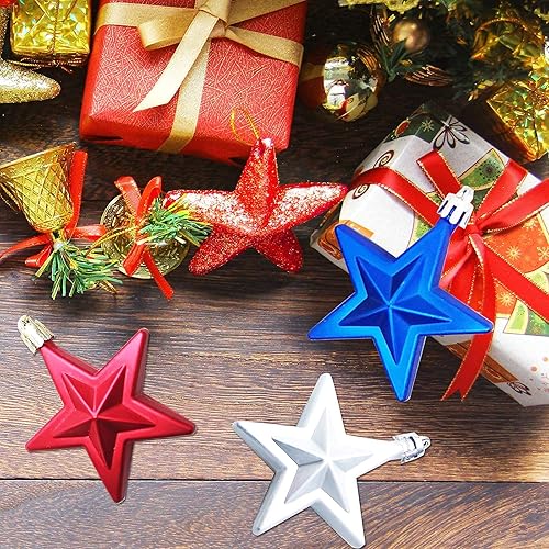 Miniatura 7 de 24 adornos colgantes de estrella para Navidad, Año Nuevo, Día del Trabajo, Día de la Independencia, adorno colgante para fiesta en el hogar,
