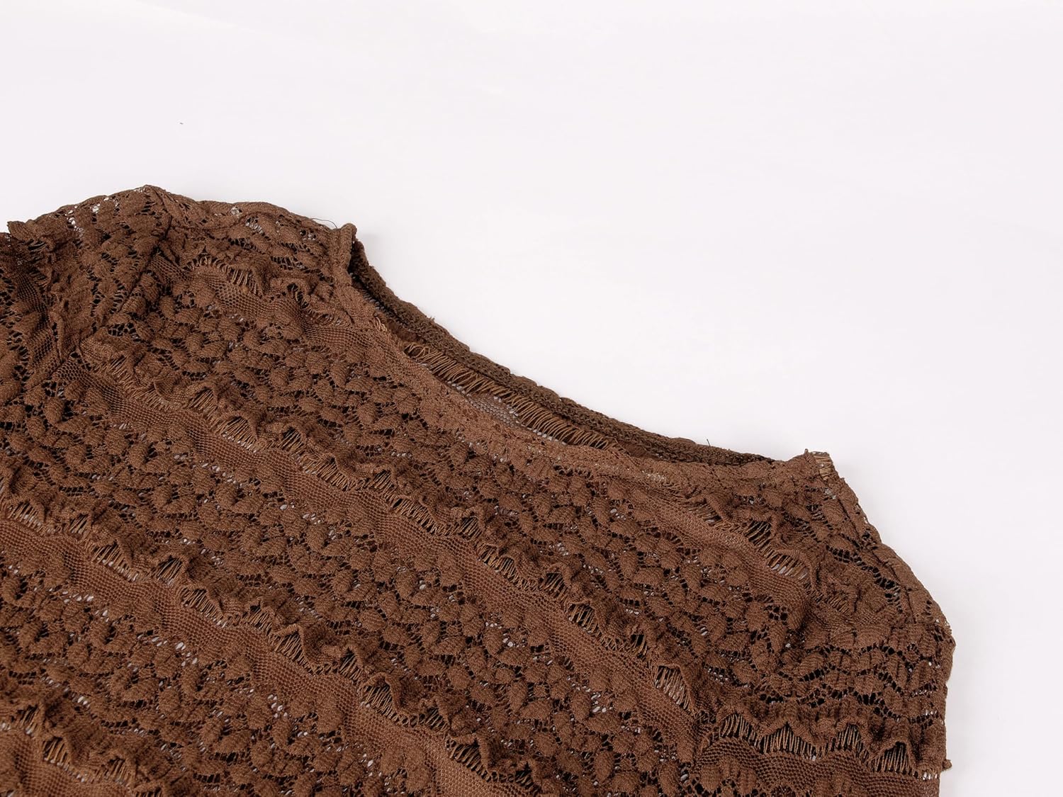 Womens Slim Fit Lace Mesh Top Crew Neck Long Sleeve See Through Shirt Blouses Tops Fall Outfits 2026 - Image 5