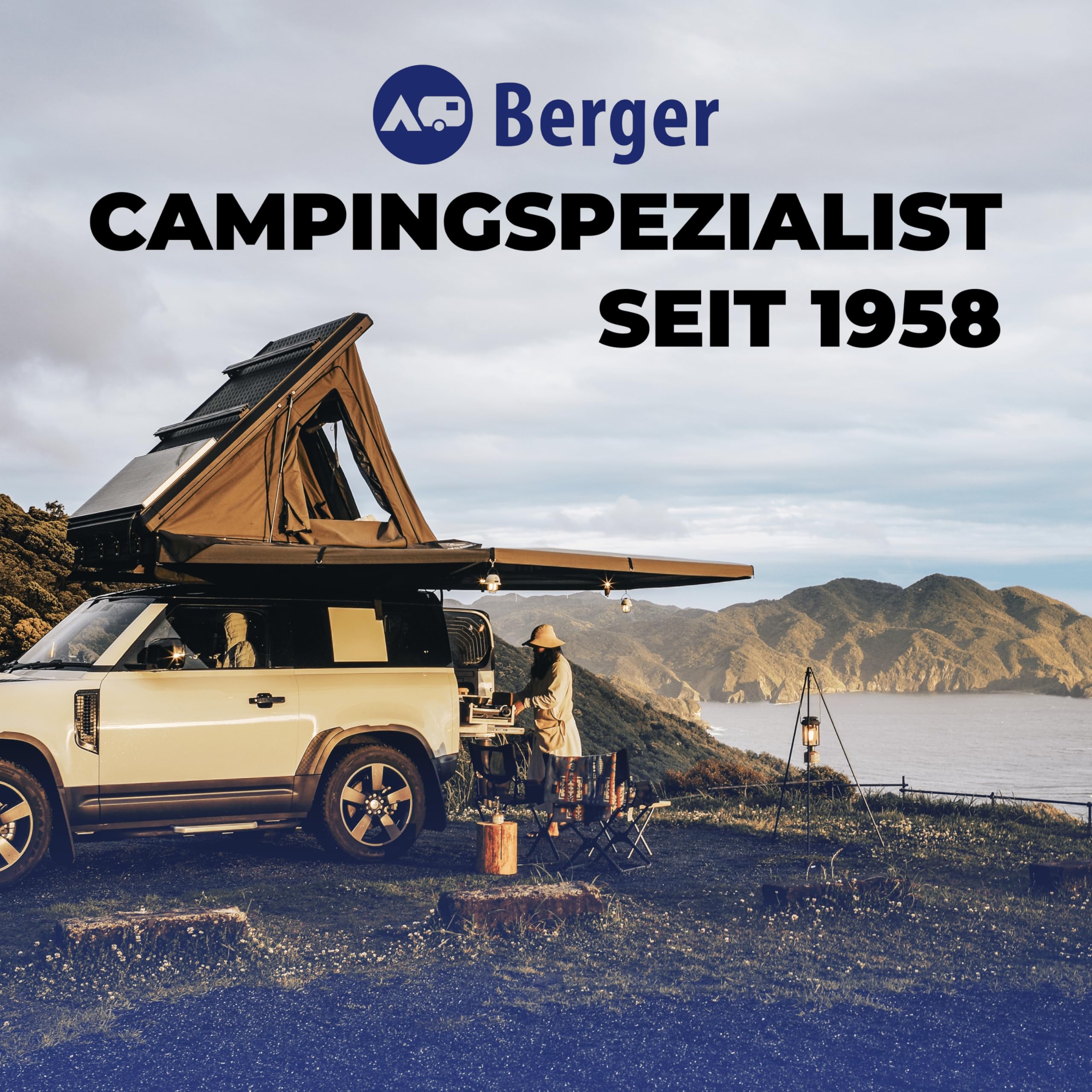 Berger | Supporto per Frigo Portatile - Leggero e Regolabile su Due Livelli con Borsa - Adatto a Frigorifero Portatile e Frigo Portatile Elettrico - Resistente Fino a 28kg