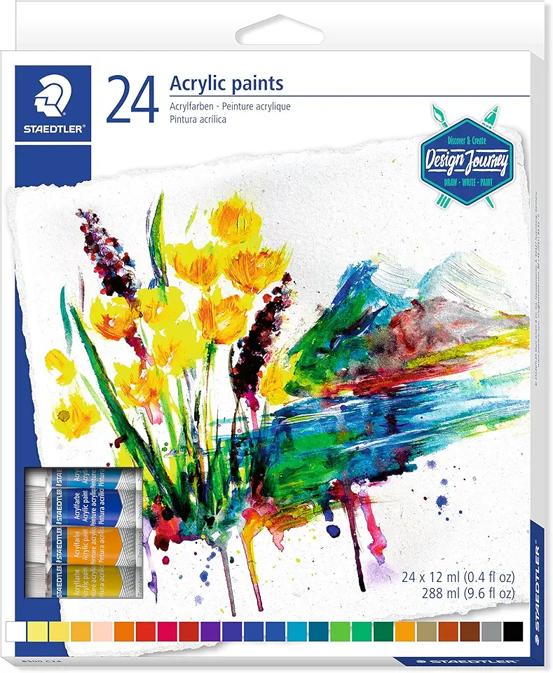 Staedtler, Tinta Acrilica, Staedtler 24 cores - 8500 C24