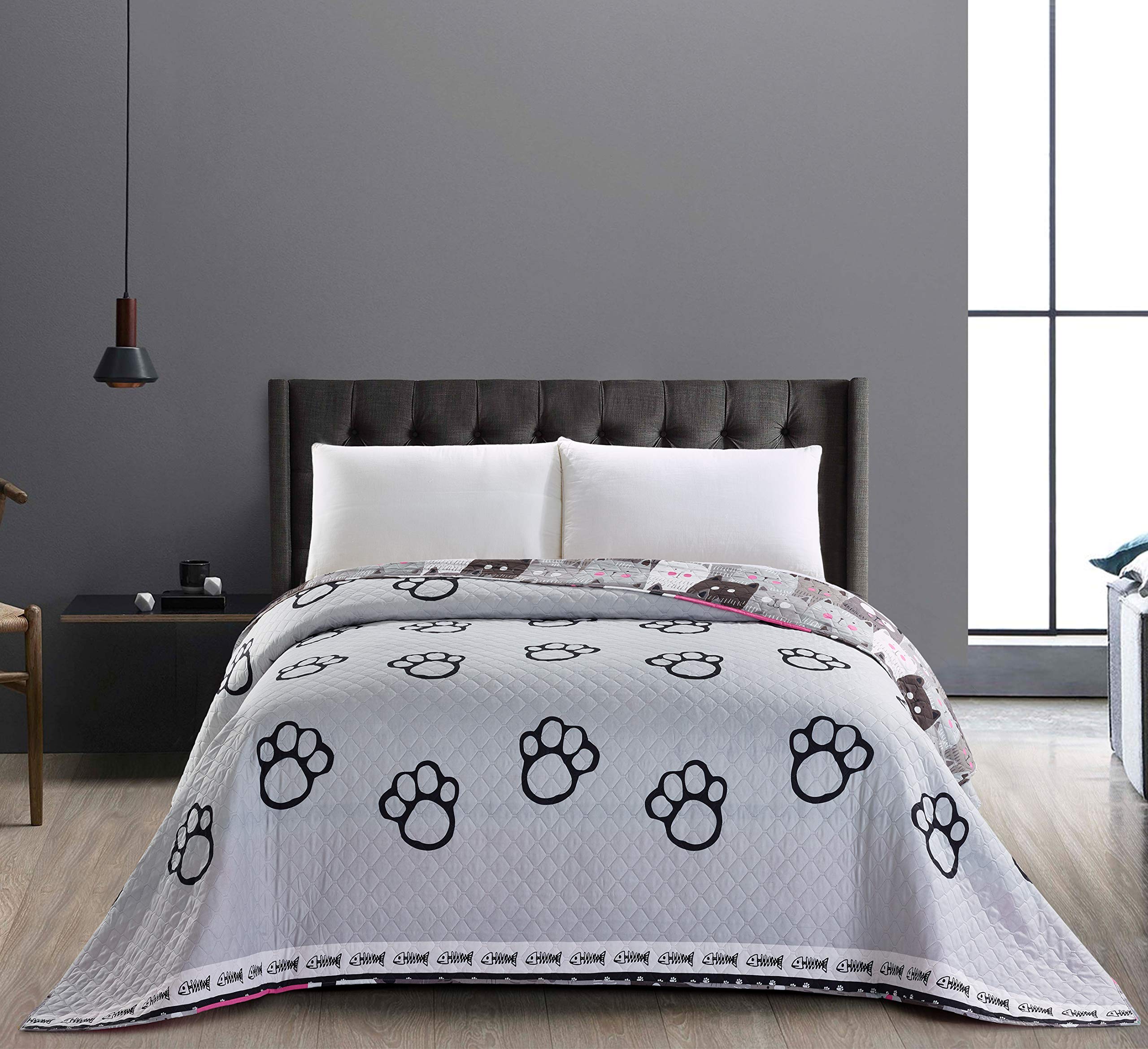 DecoKing Premium 11829 Tagesdecke 220 x 240 cm Ecru Silber Bettüberwurf
