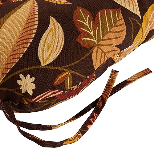 Miniatura 3 de Greendale Home Fashions Cojín para asiento y respaldo de exterior, 38 x 21 pulgadas, 1 unidad (paquete de 1), diseño floral rojizo