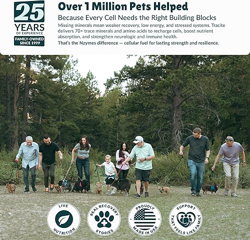 Miniatura 6 de Nzymes® Tracite Minerals for Pets - Ácido fúlvico, ácido húmico y gotas minerales traza a base de hierro y aminoácidos para energía ATP, deficiencia