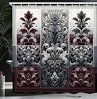 Vista 43 de Ambesonne - Colección de decoración, cortina para regadera de baño de poliéster